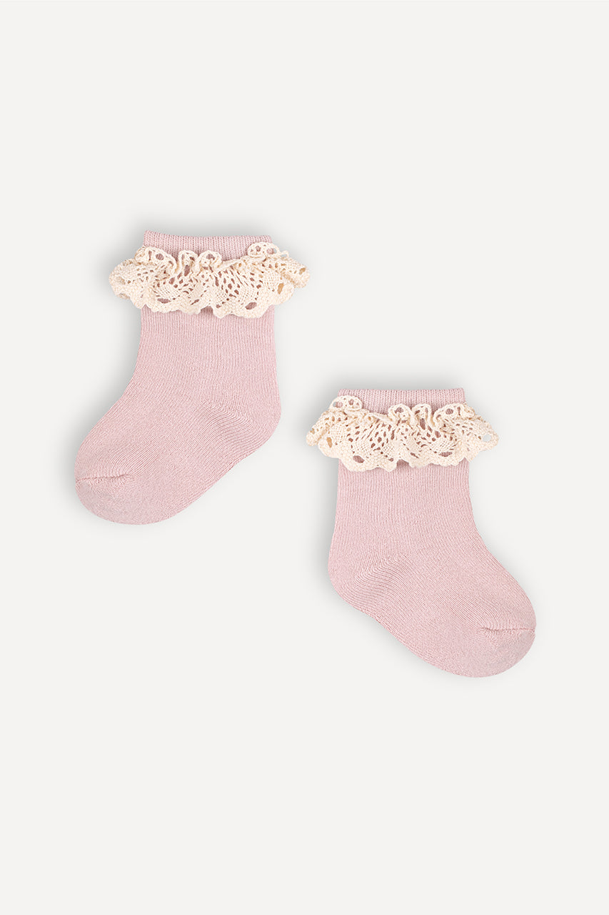 Baby Socken mit Spitze